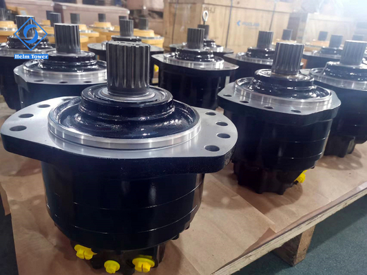 Hitam 0-150 R/min Poclain MS Series Motor Hidraulik Dengan Kontrol Kecepatan