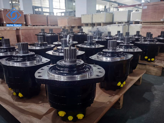 Hitam 0-150 R/min Poclain MS Series Motor Hidraulik Dengan Kontrol Kecepatan