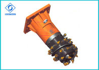 Pemotong Drum Rotary 110 Kw HTC35, Kepala Pemotong Hidraulik Kecepatan Rpm 110-140 Untuk Excavator